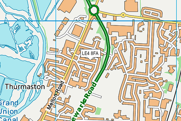 LE4 8FA map - OS VectorMap District (Ordnance Survey)