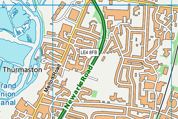 LE4 8FB map - OS VectorMap District (Ordnance Survey)