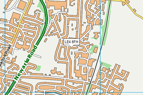 LE4 8FH map - OS VectorMap District (Ordnance Survey)