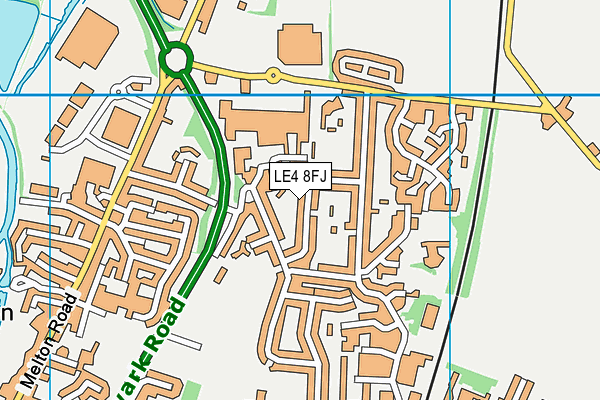LE4 8FJ map - OS VectorMap District (Ordnance Survey)