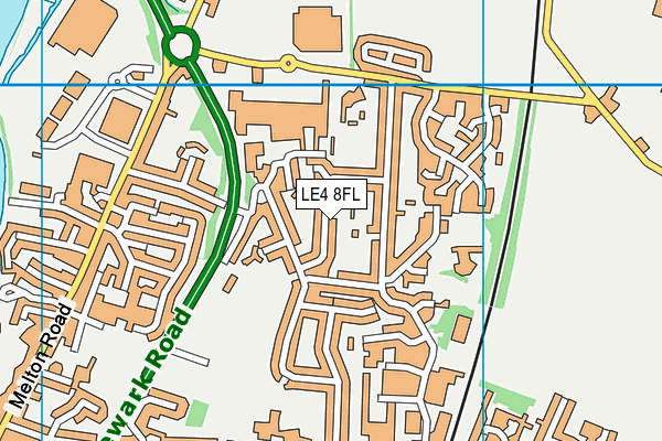 LE4 8FL map - OS VectorMap District (Ordnance Survey)