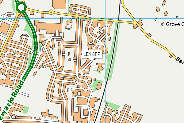 Eastfield Primary School map (LE4 8FP) - OS VectorMap District (Ordnance Survey)