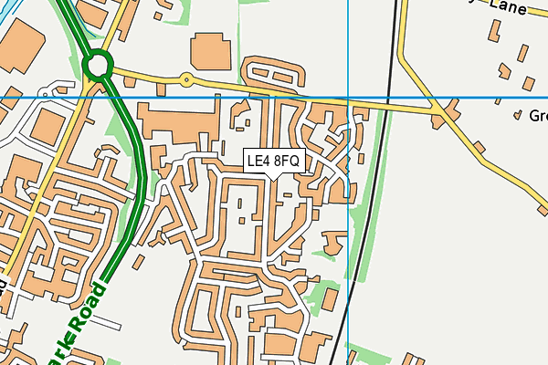 LE4 8FQ map - OS VectorMap District (Ordnance Survey)