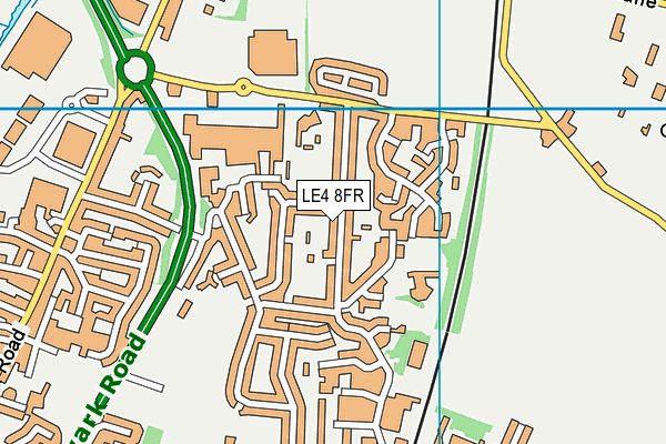 LE4 8FR map - OS VectorMap District (Ordnance Survey)