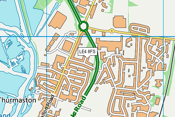 LE4 8FS map - OS VectorMap District (Ordnance Survey)