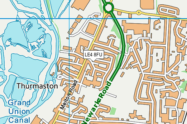 LE4 8FU map - OS VectorMap District (Ordnance Survey)