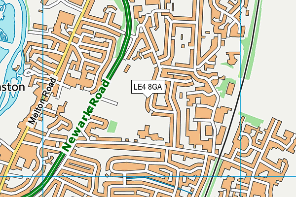 LE4 8GA map - OS VectorMap District (Ordnance Survey)