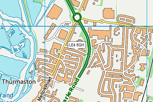 LE4 8GH map - OS VectorMap District (Ordnance Survey)
