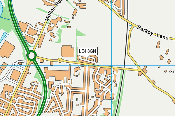 LE4 8GN map - OS VectorMap District (Ordnance Survey)