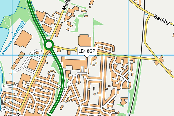 Thurmaston Jubilee Park map (LE4 8GP) - OS VectorMap District (Ordnance Survey)