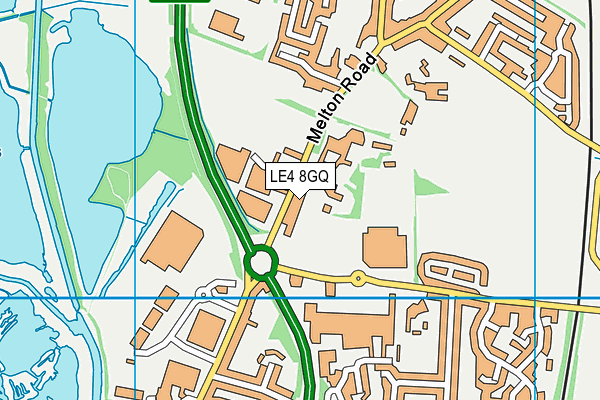 LE4 8GQ map - OS VectorMap District (Ordnance Survey)