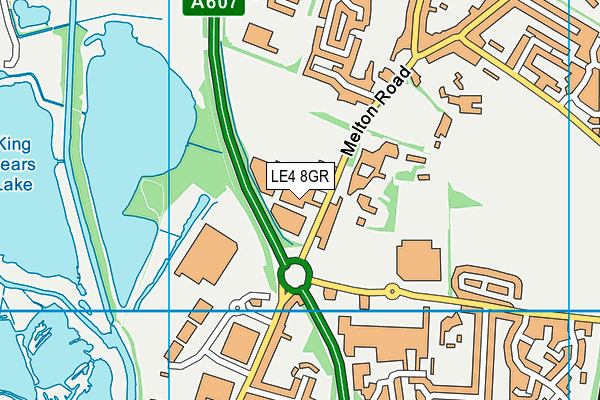 LE4 8GR map - OS VectorMap District (Ordnance Survey)