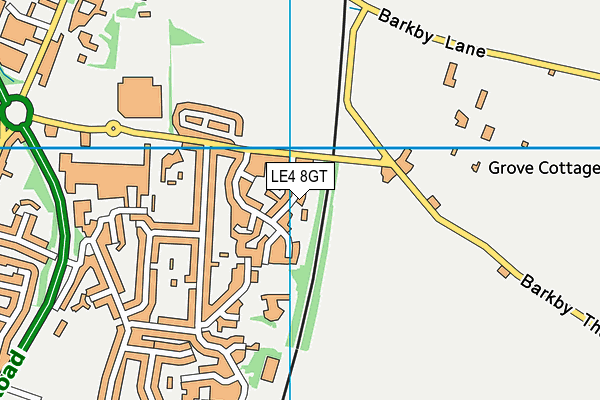 LE4 8GT map - OS VectorMap District (Ordnance Survey)