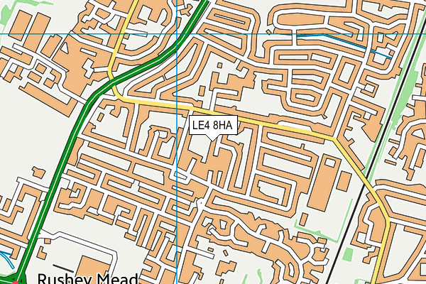 LE4 8HA map - OS VectorMap District (Ordnance Survey)