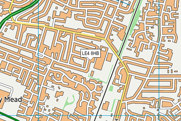 LE4 8HB map - OS VectorMap District (Ordnance Survey)