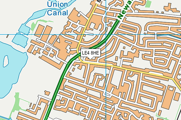 LE4 8HE map - OS VectorMap District (Ordnance Survey)