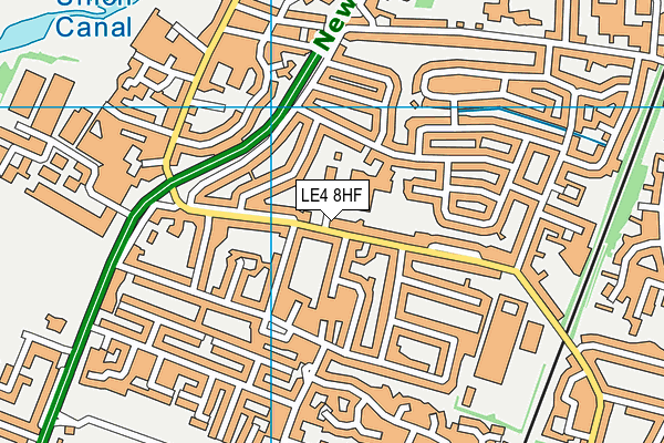 LE4 8HF map - OS VectorMap District (Ordnance Survey)