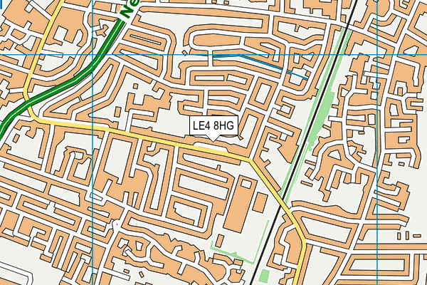 LE4 8HG map - OS VectorMap District (Ordnance Survey)