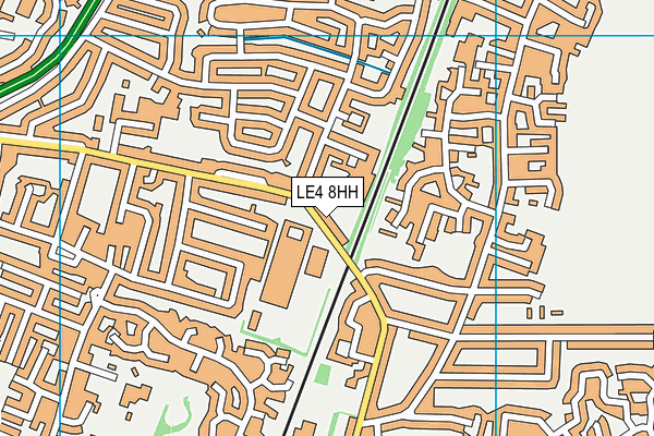 LE4 8HH map - OS VectorMap District (Ordnance Survey)