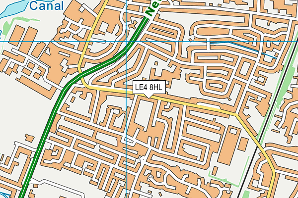 LE4 8HL map - OS VectorMap District (Ordnance Survey)