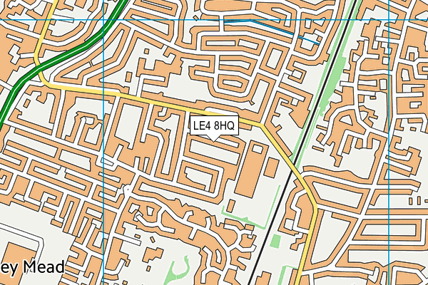LE4 8HQ map - OS VectorMap District (Ordnance Survey)