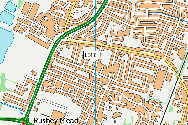 LE4 8HR map - OS VectorMap District (Ordnance Survey)