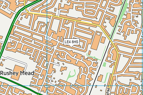 LE4 8HS map - OS VectorMap District (Ordnance Survey)