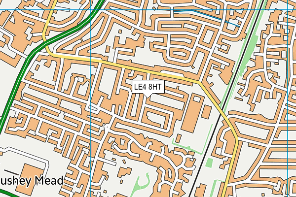 LE4 8HT map - OS VectorMap District (Ordnance Survey)