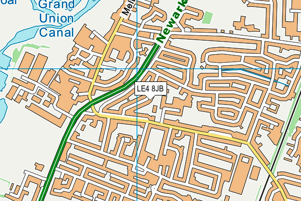LE4 8JB map - OS VectorMap District (Ordnance Survey)