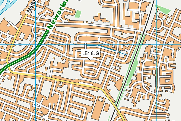 LE4 8JG map - OS VectorMap District (Ordnance Survey)