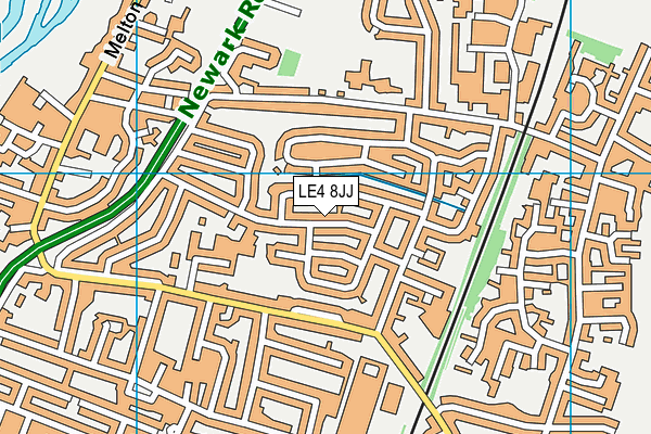 LE4 8JJ map - OS VectorMap District (Ordnance Survey)