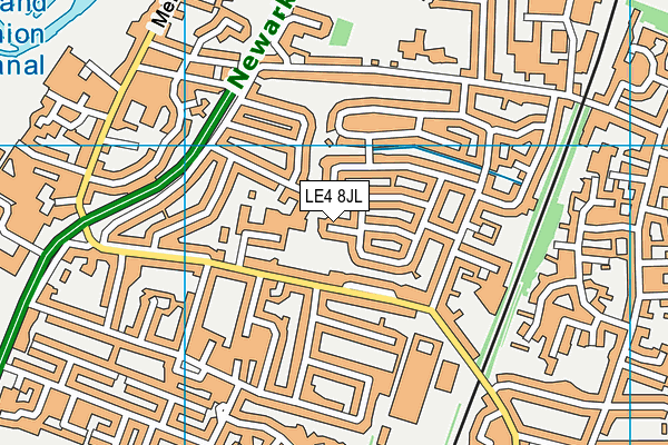 LE4 8JL map - OS VectorMap District (Ordnance Survey)