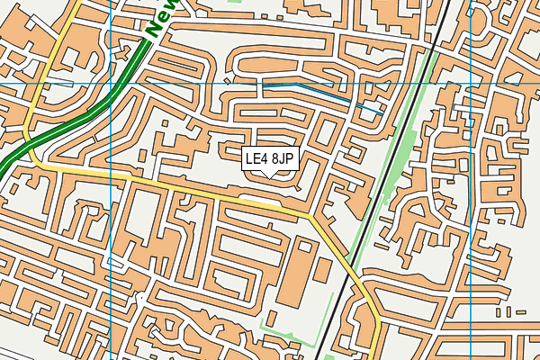 LE4 8JP map - OS VectorMap District (Ordnance Survey)