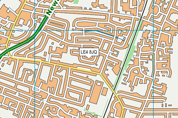 LE4 8JQ map - OS VectorMap District (Ordnance Survey)