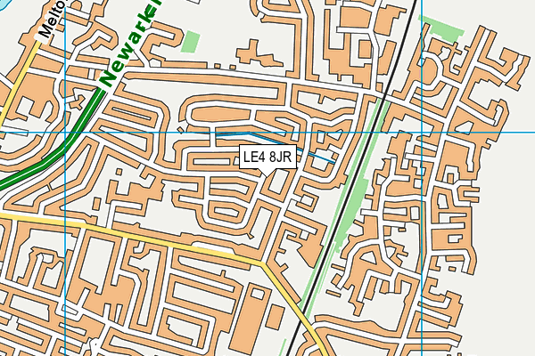 LE4 8JR map - OS VectorMap District (Ordnance Survey)