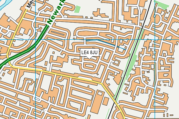LE4 8JU map - OS VectorMap District (Ordnance Survey)