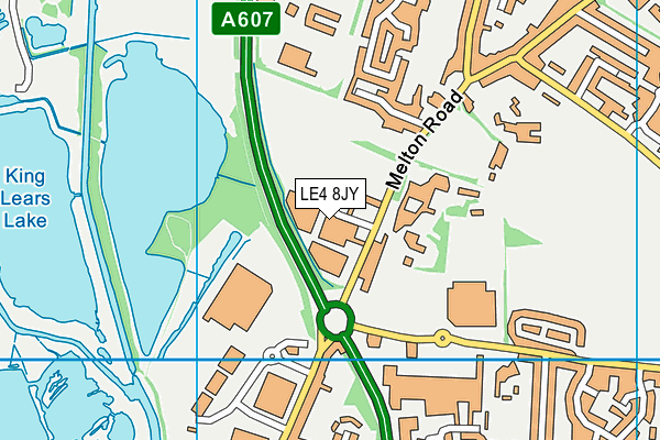 Studio 13 Fitness map (LE4 8JY) - OS VectorMap District (Ordnance Survey)