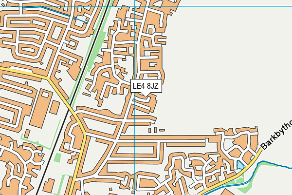 LE4 8JZ map - OS VectorMap District (Ordnance Survey)