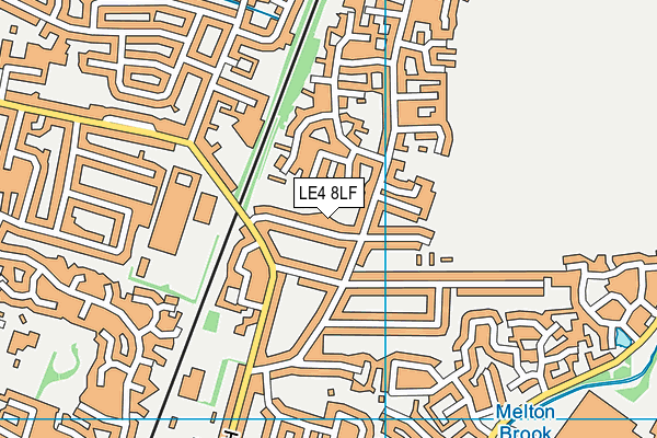 LE4 8LF map - OS VectorMap District (Ordnance Survey)