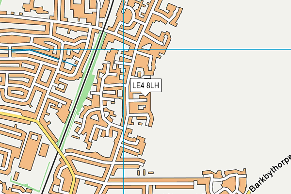 LE4 8LH map - OS VectorMap District (Ordnance Survey)