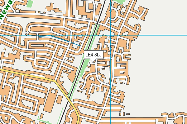 LE4 8LJ map - OS VectorMap District (Ordnance Survey)