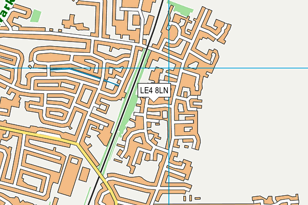LE4 8LN map - OS VectorMap District (Ordnance Survey)