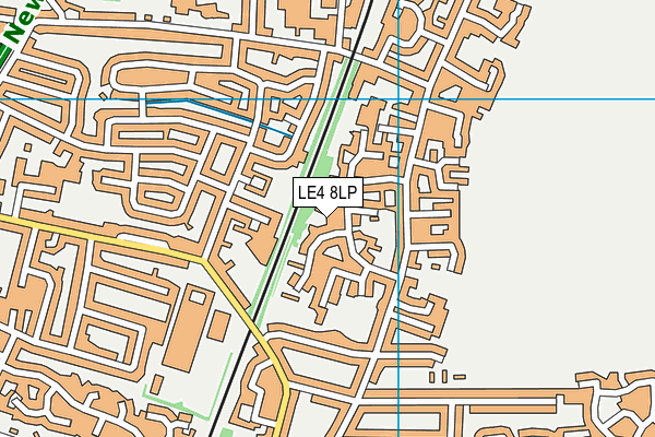 LE4 8LP map - OS VectorMap District (Ordnance Survey)