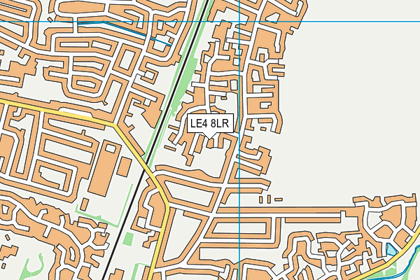 LE4 8LR map - OS VectorMap District (Ordnance Survey)