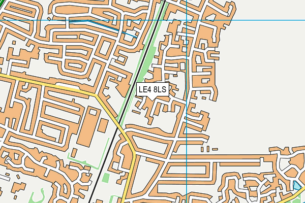 LE4 8LS map - OS VectorMap District (Ordnance Survey)