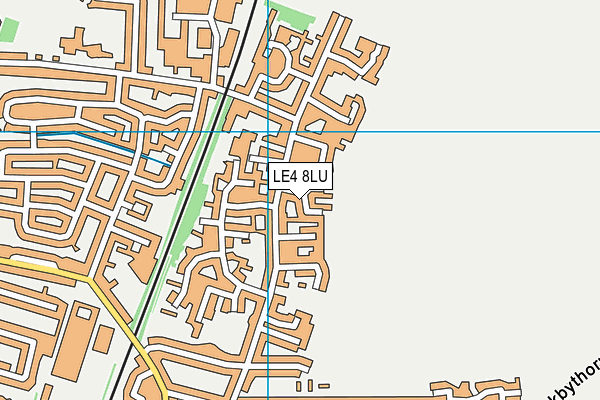LE4 8LU map - OS VectorMap District (Ordnance Survey)