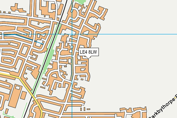 LE4 8LW map - OS VectorMap District (Ordnance Survey)