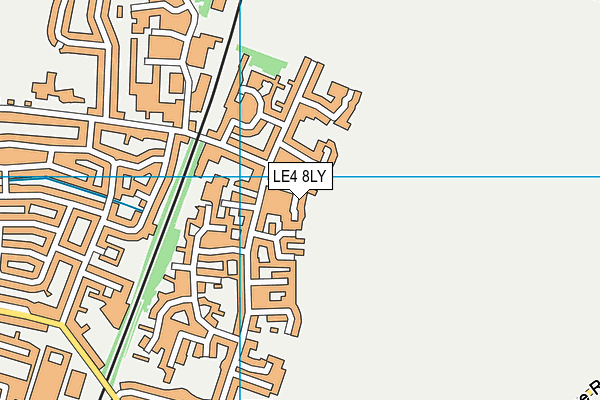 LE4 8LY map - OS VectorMap District (Ordnance Survey)