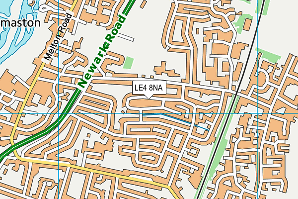LE4 8NA map - OS VectorMap District (Ordnance Survey)