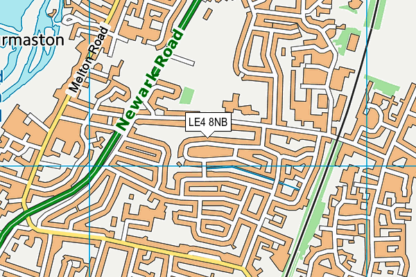 LE4 8NB map - OS VectorMap District (Ordnance Survey)